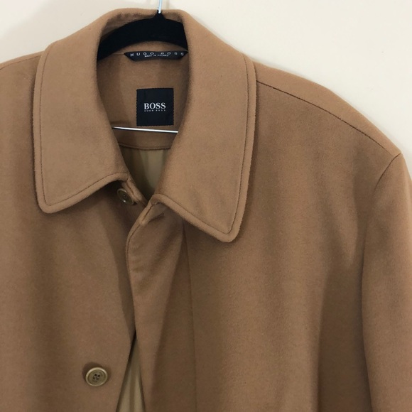Hugo Boss Other - Hugo Boss Men’s Tan Virgin Wool & Cashmere Coat – Size 46R
